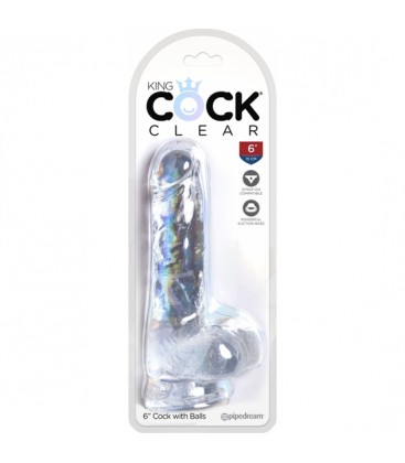 KING COCK DILDO REALISTA TRANSPARENTE 135 CM