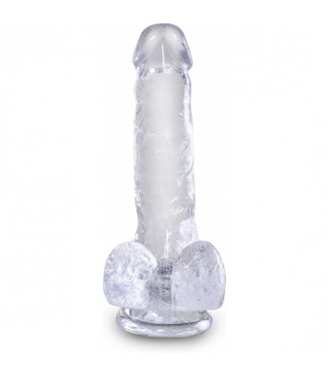 KING COCK DILDO REALISTA TRANSPARENTE 135 CM