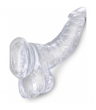 KING COCK DILDO REALISTA CURVADO TRANSPARENTE 165 CM