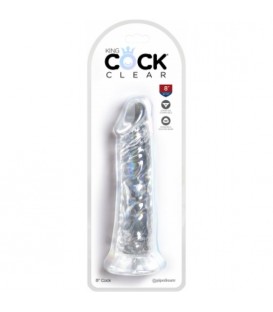 KING COCK - DILDO REALISTA - TRANSPARENTE -19,7 CM