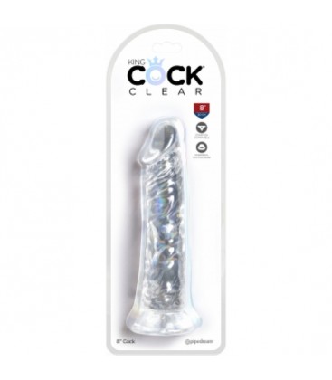 KING COCK DILDO REALISTA TRANSPARENTE 197 CM