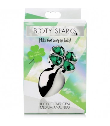 LUCKY CLOVER GEM PLUG ANAL MEDIO TREBOL PLATA