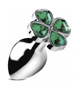 LUCKY CLOVER GEM PLUG ANAL GRANDE TREBOL PLATA