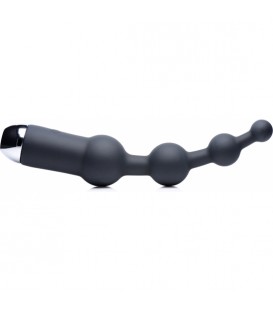 10X BOLAS ANALES SILICONA CON VIBRADOR - NEGRO