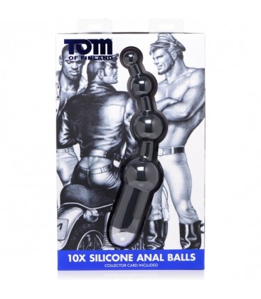 10X BOLAS ANALES SILICONA CON VIBRADOR NEGRO