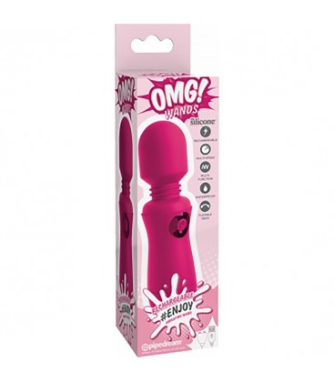 OMG Wands Enjoy Rechargeable Vibrating Wand Fuchsia