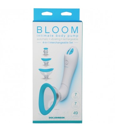 BLOOM VENTOSA DE CLITORIS Y PEZONES TURQUESABLANCO