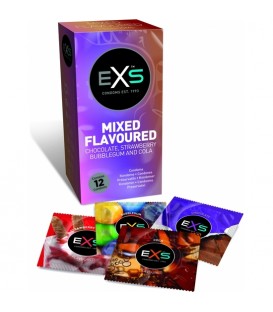 EXS CONDOMS - PRESERVATIVOS SABORES 12 PACK