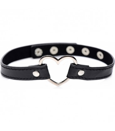 GARGANTILLA DARK HEART CHROME NEGRO