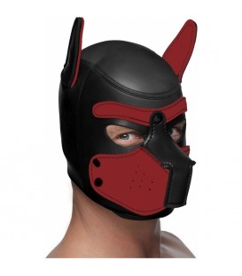 CAPUCHA NEOPRENO SPIKE PUPPY - NEGRO Y ROJO