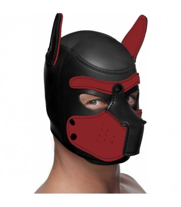 CAPUCHA NEOPRENO SPIKE PUPPY NEGRO Y ROJO