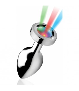 LIGHT UP - PLUG ANAL MEDIO  - PLATEADO