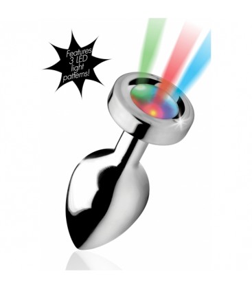 LIGHT UP PLUG ANAL MEDIO PLATEADO