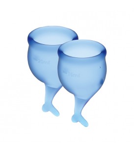 SATISFYER FEEL SECURE COPA MENSTRUAL - AZUL OSCURO
