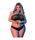 HALTER BANDEAU PANTY CONJUNTO FESTONEADO Y ESPALDA CLASICA NEGRO