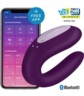 SATISFYER DOUBLE JOY CON APP - MORADO