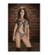 AVANUA SENSUAL CONJUNTO SEXY SEMITRANSPARENTE CON ESTAMPADO DE LEOPARDO BEIGE