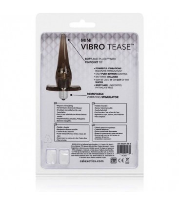 MINI VIBRO TEASE PLUG VIBRADOR GRIS