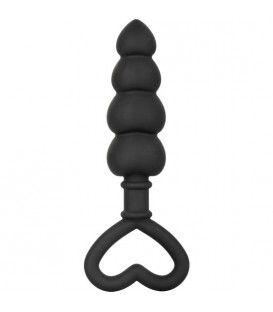 SILICONE LOVE PROBE - PLUG DE SILICONA CON VIBRADOR NEGRO