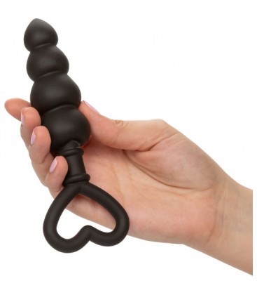 SILICONE LOVE PROBE PLUG DE SILICONA CON VIBRADOR NEGRO