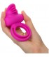 DUAL CLIT FLICKER ENHANCER DOBLE ANILLO VIBRADOR DE SILICONA ROSA