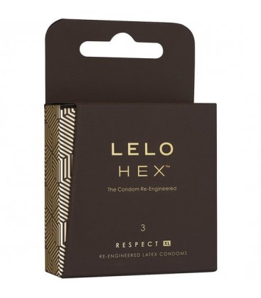 LELO HEX PRESERVATIVOS RESPECT XL 3UDS