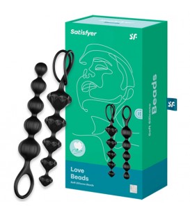 SATISFYER BEADS BOLAS ANALES SILICONA - NEGRO