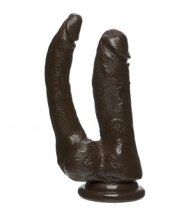 DOBLE DILDO DIPPIN D FIRMSKYN -  NEGRO