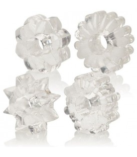 ANILLOS SILICONA BASICOS  4 PACK - TRANSPARENTES