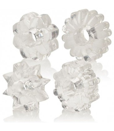 ANILLOS SILICONA BASICOS 4 PACK TRANSPARENTES