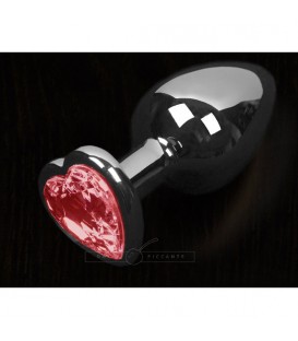 PLUG METAL CORAZON ROJO - S