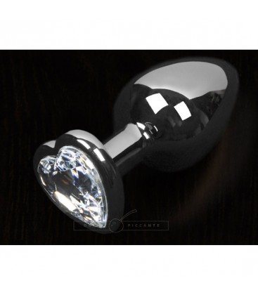 PLUG METAL CORAZON CRISTAL S