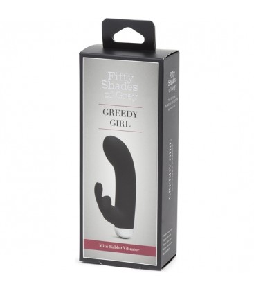 GREEDY GIRL MINI CONEJITO VIBRADOR NEGRO