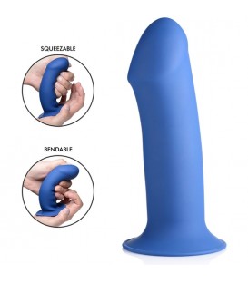 SQUEEZABLE THICK DILDO DE SILICONA - AZUL