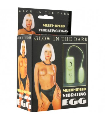 GLOW IN THE DARK HUEVO VIBRADOR CON MANDO