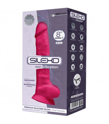 SILEXD MODELO 1 PENE REALiSTICO CON VIBRACIoN 215CM ROSA
