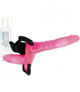 JOYRIDE DUO - ARNÉS PENE VIBRADOR DOBLE PENETRACIÓN ROSA