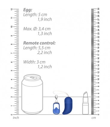 HUEVO PUNTO G VIBRANTE INALaMBRICO PEQUENO AZUL