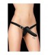 STRAP ON ARNES DE SILICONA VIBRANTE AJUSTABLE NEGRO