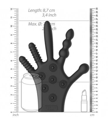 GUANTE ESTIMULADOR DE SILICONA NEGRO