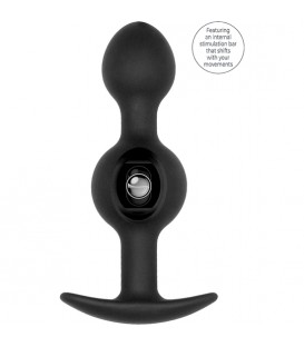 N0. 90 - PLUG DOBLE CON BOLA - NEGRO