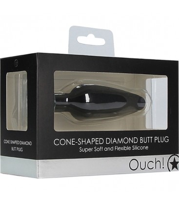 PLUG DIAMANTE CONE SHAPED NEGRO