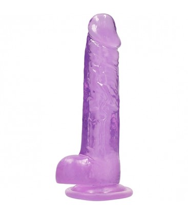 PENE REALISTICO CON TESTiCULOS 15 CM MORADO