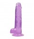 PENE REALISTICO CON TESTiCULOS 15 CM MORADO