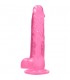 PENE REALISTICO CON TESTICULOS 23 CM ROSA