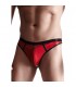 WETLOOK MENS TANGA ROJO