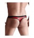 WETLOOK MENS TANGA ROJO