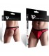 WETLOOK MENS TANGA ROJO