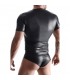 WETLOOK MENS CAMISETA CUELLO V NEGRO