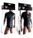 WETLOOK MENS CAMISETA CUELLO V NEGRO